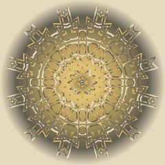 Mandala on a white background. Beautiful oriental, asian motives. Flower vector.