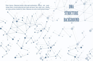 DNA abstract geometric background, layout in A4 set technology brochure flyer design template vector shadow