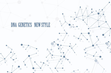 DNA abstract geometric background, layout in A4 set technology brochure flyer design template vector shadow