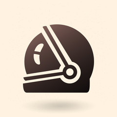 Vector Black Silhouette Icon - Space Helmet © nikiteev