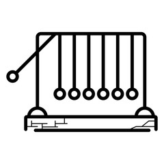 Newtons cradle vector icon isolated on transparent background, Newtons cradle logo concept