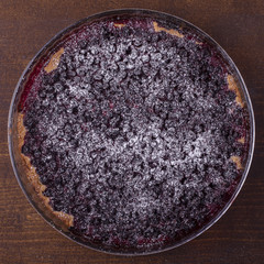 Homemade organic currant pie dessert ready to eat . Currant tart