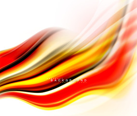 Fluid liquid mixing colors concept on light grey background, wave and swirl curve flow line, trendy abstract layout template for business presentation, app wallpaper banner, poster or wallpaper