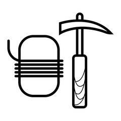  alpinism and rock climbing icon