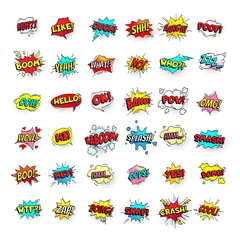 Foto auf Alu-Dibond Comic bubbles. Cartoon text balloons. Pow and zap, smash and boom expressions. Speech bubble vector pop art stickers isolated © Tartila