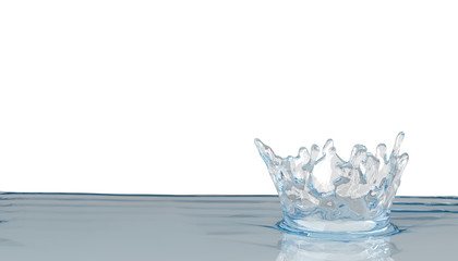 water splash on white background 3D render