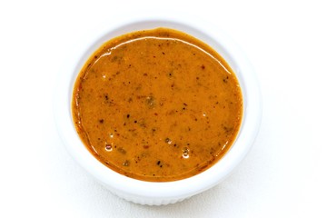 Peanut sauce or satay sauce for Chicken satay