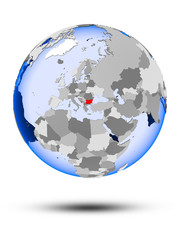 Bulgaria on globe