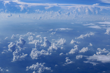 Aerial Sky view from airplane