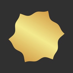 Abstract golden frame. Luxury gold ornamental element. 