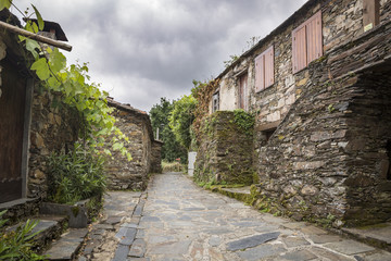 a street in Casal Novo Schist Village (Serra da Lousã), Lousã, Portugal