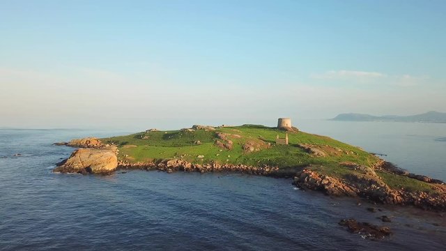 aerial view of Dalkey Island in Dublin, Ireland