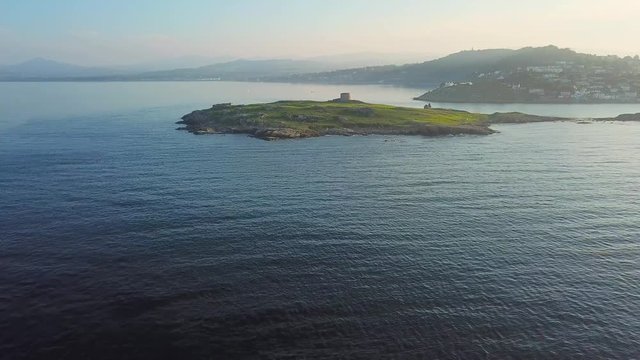 aerial view of Dalkey Island in Dublin, Ireland