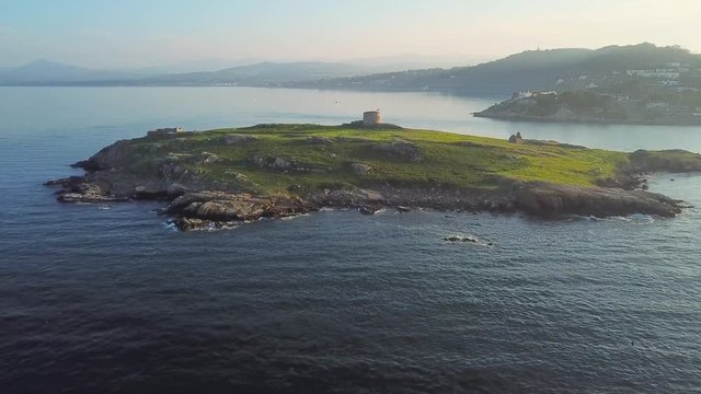 aerial view of Dalkey Island in Dublin, Ireland
