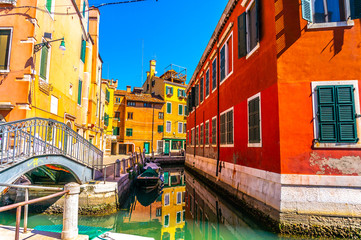 Colorful Venetian Homes in Venice, Italy