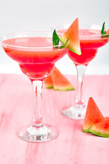 Watermelon margarita cocktail