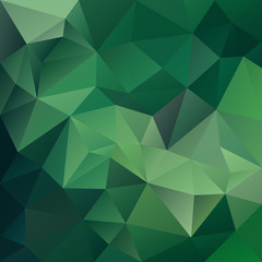 vector abstract irregular polygonal square background - triangle low poly pattern - medium green color