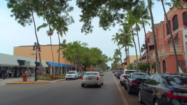 Motion Stock Video Of Downtown Naples Florida 4k