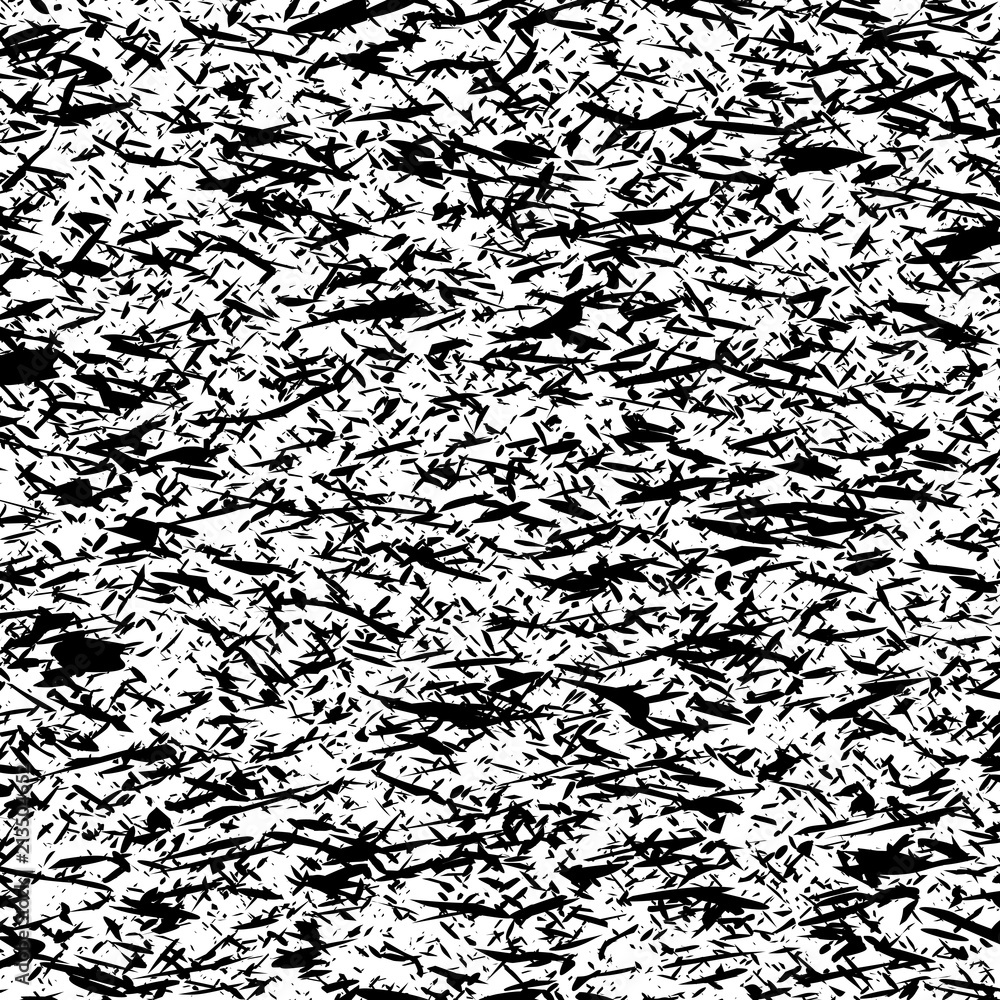 Poster the abstract scratched background. black and white vector texture template.white noise.
