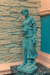 Fototapeta na wymiar marble monument to the ancient Greek goddess of winemaking