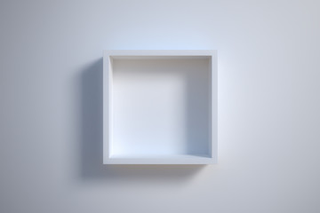 white picture frame on white wall