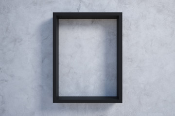 white picture frame on concrete wall