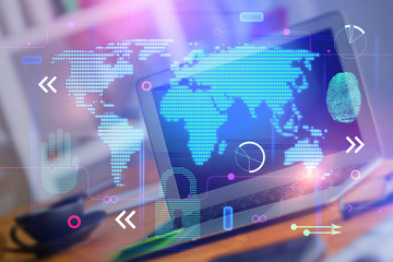 laptop and digital technology illustration