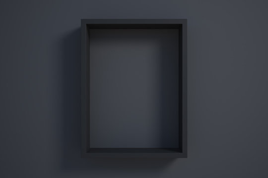 Black Picture Frame On Black Wall