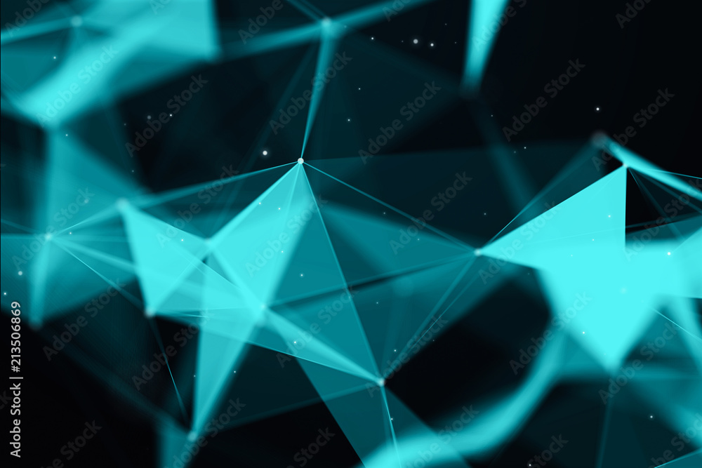 Poster abstract blured triangles background