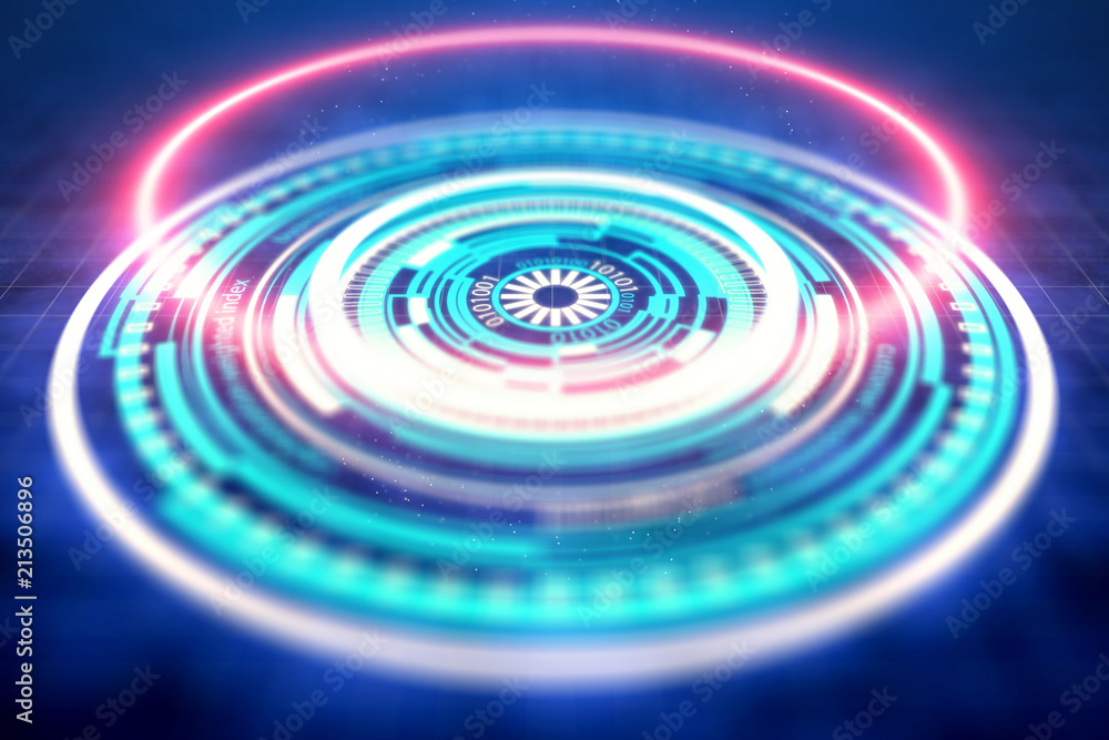 Poster futuristic abstract background circle