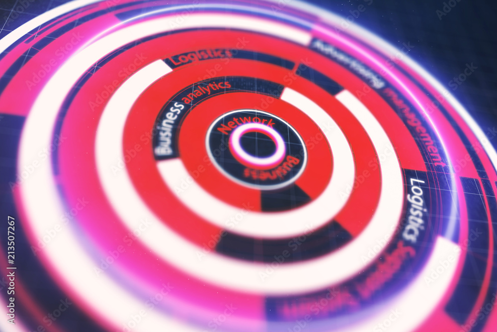 Poster interface technology concept button