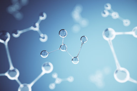 abstract background with a molecules of water