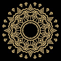 Floral Geometric Pattern with hand-drawing Mandala. Vector super illustration. For fabric, textile, bandana, scarg, print