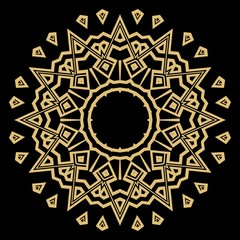 Floral Geometric Pattern with hand-drawing Mandala. Vector super illustration. For fabric, textile, bandana, scarg, print