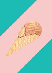 Chocolate ice cream cone design