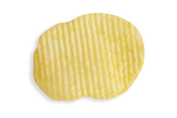 potato chip isolated on white background with clipping path