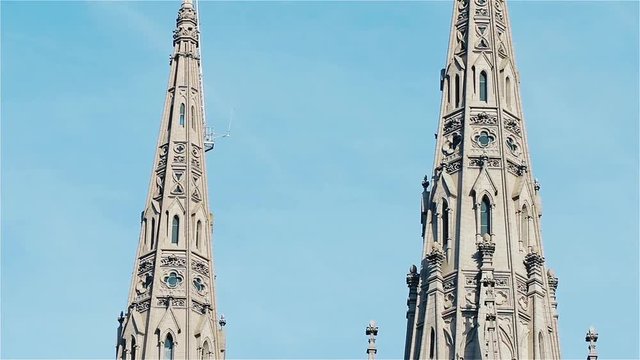 Basilica of Our Lady of Lujan, in Buenos Aires (Argentina). Pan Shot.