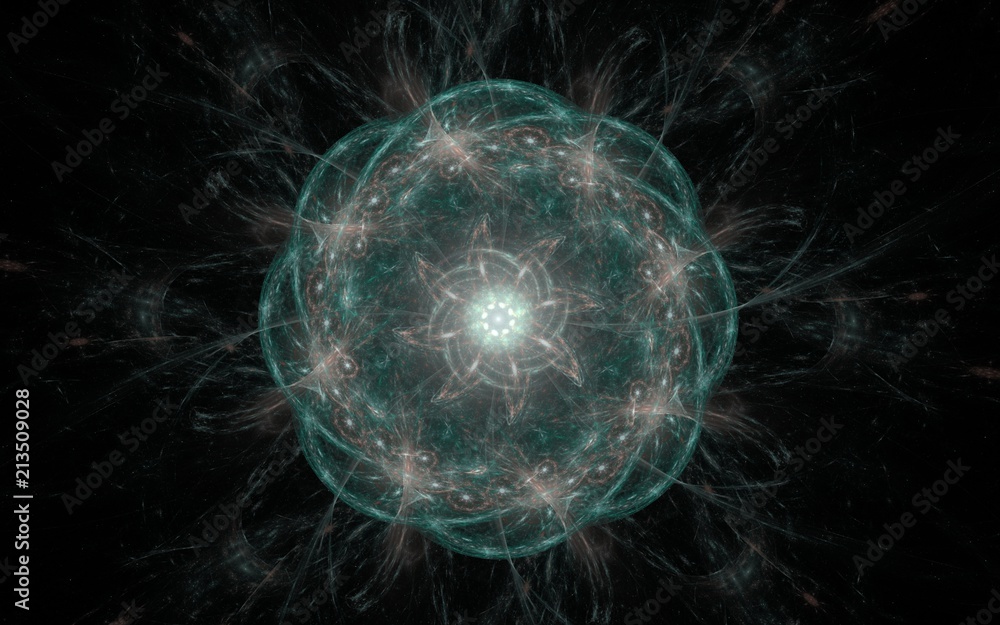 Fototapete digital generated image in the form of abstract geometric shapes of various shades and colors for us