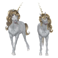 White Unicorn illustration © AnnaPa