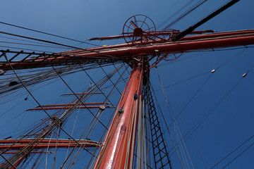 Takelage von Großsegler - Stockfoto