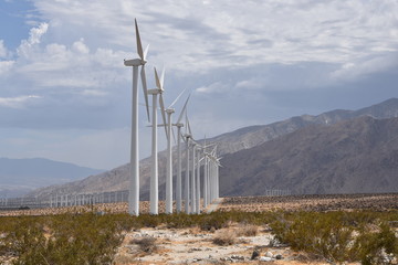 electricity being generated by windmills