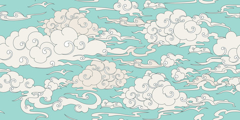 Seamless cloud pattern
 - obrazy, fototapety, plakaty