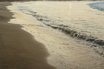 Blue mediterranean sea without nobody with empty horizon.