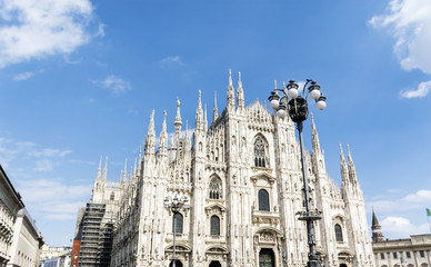 Fototapeta premium Duomo di Milano, the Cathedral Church of Milan, Lombardy, Northern Italy