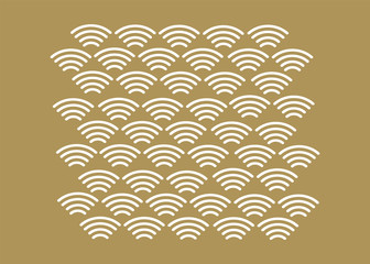 Japanese traditional pattern. Wave pattern. Sea japan pattern vector