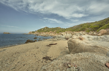 The typical Sardinian Mediterranean beach.