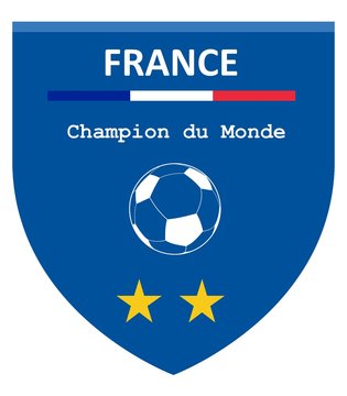 Blason France championne du monde de foot