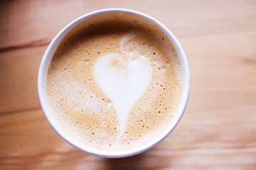Coffee, pattern on foam.