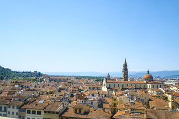 Fototapeta premium Florence, Italy - June, 5, 2017: panorama of Florence, Italy