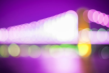 city bokeh lights working on the evening